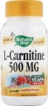 L - КАРНИТИН - допринася за натрупване на мускулна маса -  капсули 500 мг. х 60, NATURE'S WAY