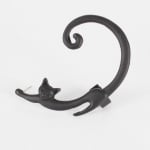 Арт обеци с 3D ефект - Черната котка