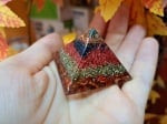 Оргонитна пирамида малка - тамян, черен турмалин, пирит