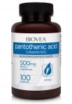 ПАНТОТЕНОВА КИСЕЛИНА - увеличава производството на надбъбречни хормони и червени кръвни клетки - капсули 500 мг. х 100, BIOVEA