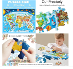 Пъзел "Карта на света" /72 джъмбо елемента/