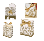 Подаръчна кутийка с панделка - златна