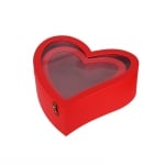 Подаръчни кутии Сърце /2 в 1/ с кожена дръжка и прозрачен капак