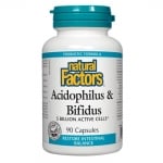 АЦИДОФИЛУС + БИФИДУС 5 милиарда активни пробиотици капсули * 90 НАТУРАЛ ФАКТОРС