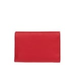 Дамско портмоне цвят Наситено червено  - естествена кожа - 9.5 * 13 см