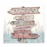 Салфетка за декупаж Ambiente 25x25 см трипластова Road Signs Blue -1 брой