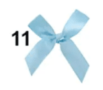 Панделка сатен - широчина 1,5 см., 12 броя в опаковка