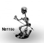 СУВЕНИР СПОРТИСТ - метална фигурка на скелет скиор, COSMOPOLIS