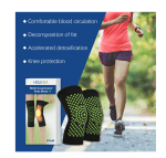 Комплект от 2 бр. самозагряващи се наколенки с турмалин - еластични, универсален размер, унисекс, цвят черен