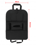 Мултифункционален органайзер за задната част на предна седалка на автомобил, Черен, с 6 джоба