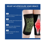 Комплект от 2 бр. самозагряващи се наколенки с турмалин - еластични, универсален размер, унисекс, цвят черен